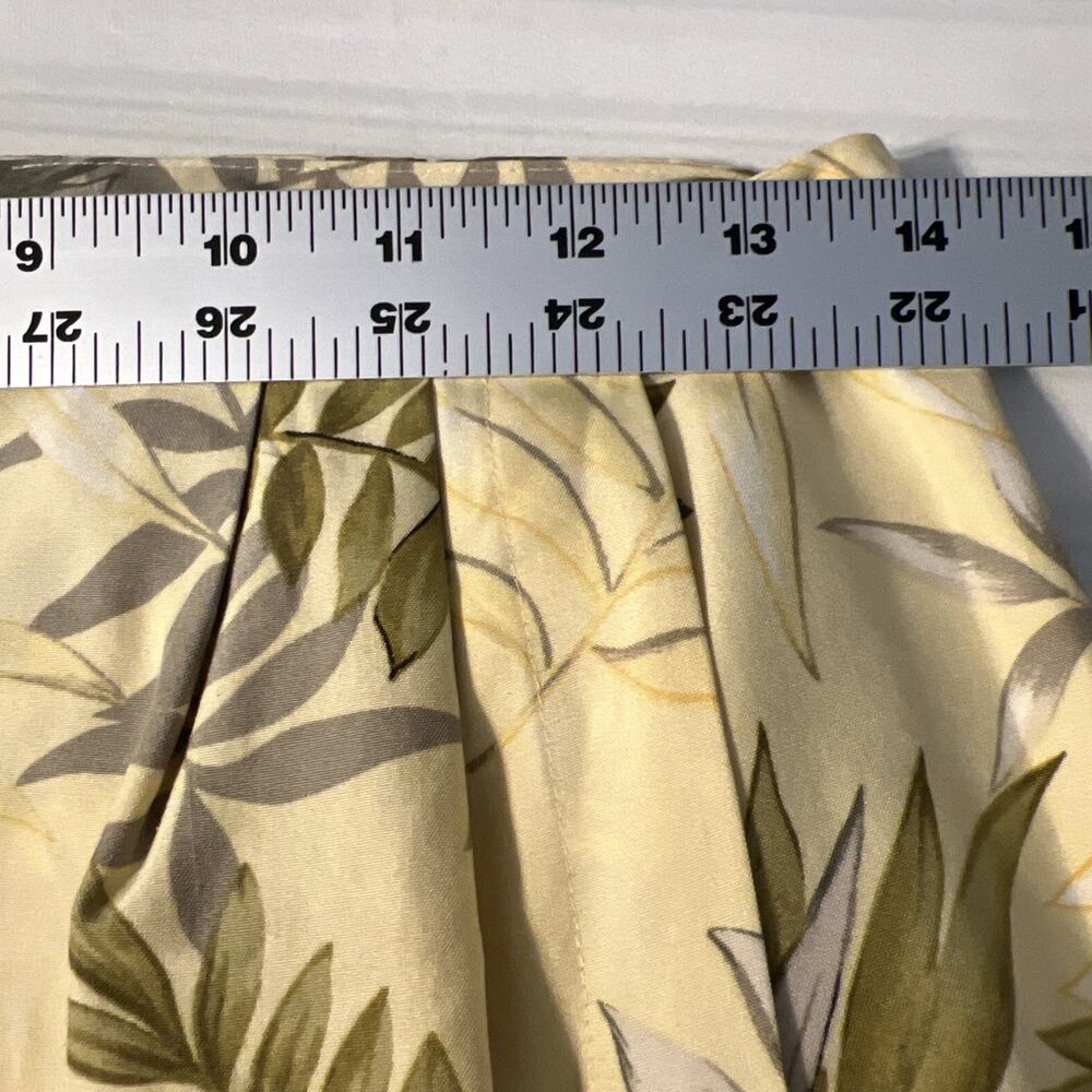 Vintage Casual Corner Womens Skirt Set Size 8 Yellow Tropical Silk Resort Cruise - Picture 16 of 16